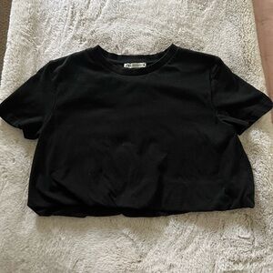 Zara black crop top